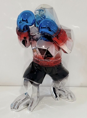 跨境树脂工艺品暴力熊大号创意装饰拳击金刚摆件大猩猩动物摆设