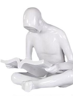 看书灯创意人物雕塑售楼处样板房