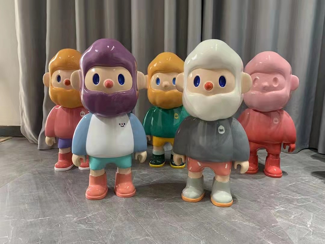 farmerbob潮玩卡通玻璃钢雕塑客厅卧室落地网红商场大型摆件bob