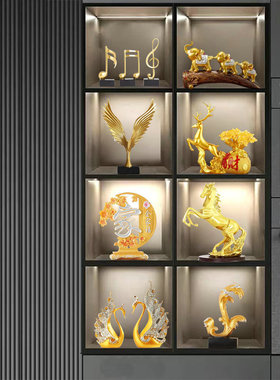 （一件代发）客厅酒柜装饰品摆件电视柜小摆设壁龛摆件树脂工艺品