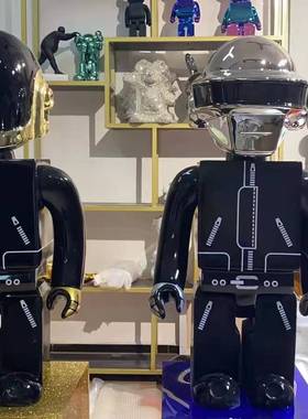 bearbrick积木熊超大号暴力熊朋克头盔公仔模型1000%70CM可爱卡通