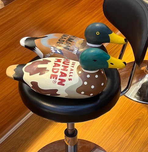 国产鸭子DUCK 鸭子玩偶玩具摆件手绘涂鸦仿木潮玩摆件