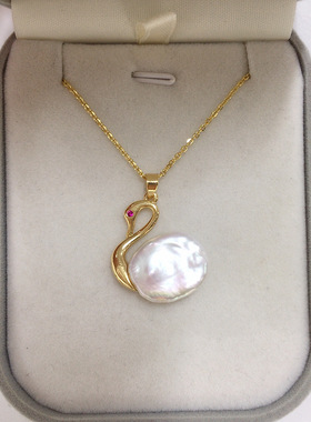 小众设计师款小天鹅项链A001