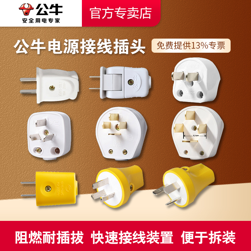 公牛二三脚10安16a插头不