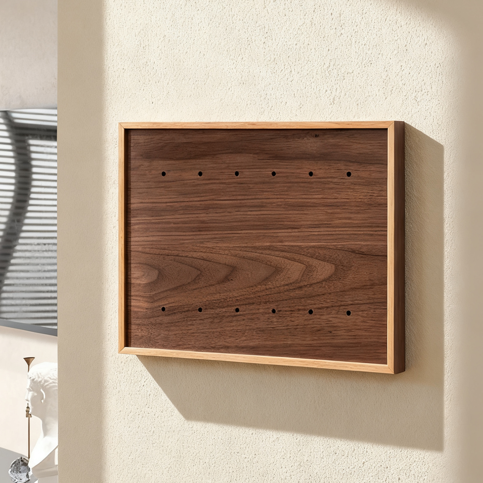 素风弱电箱遮挡装饰光纤网络多媒体盒遮丑改造箱实木装饰画电表箱