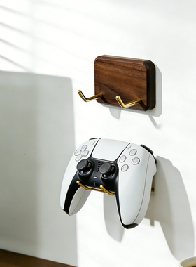 实木游戏手柄支架挂架switch游戏PS5通用xbox电竞头戴式耳机支架