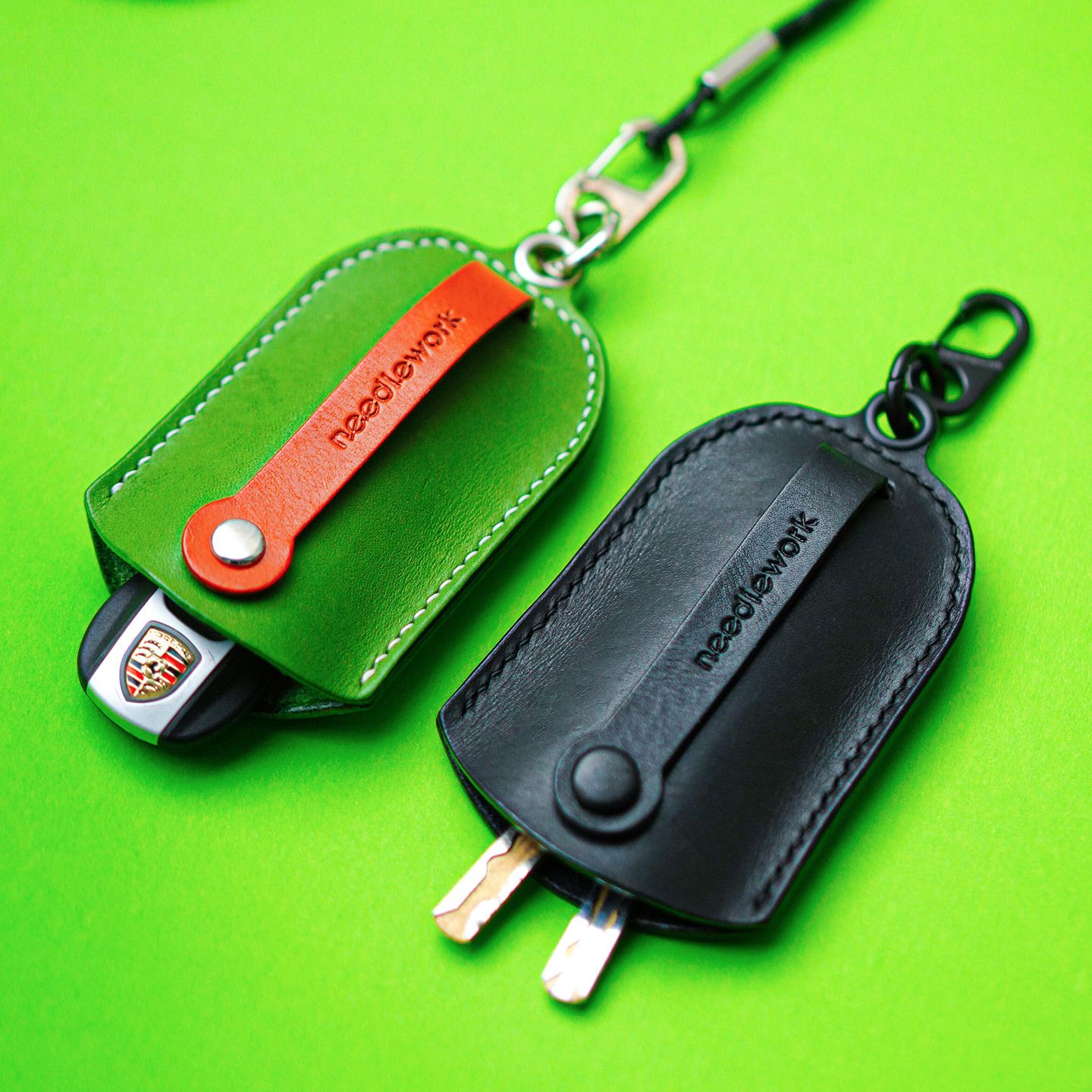 真皮手工汽车&家用钥匙保护神器