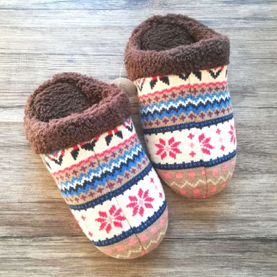 日单软底拖鞋冬季男女针织可机洗