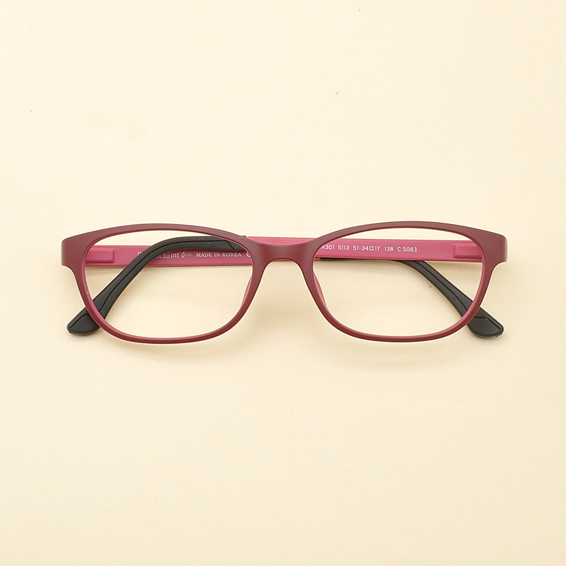学生配眼镜光学眼镜框女TR90超轻亲肤舒适小框小脸配近视架红5113
