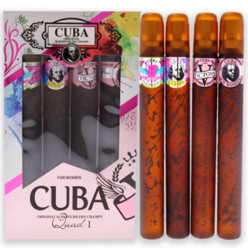 Cuba古巴Quad女士香水套装Heartbreak LaVida Victory VIP 35mlx4