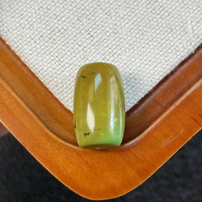 ss02011天然无优化湖北原矿绿松石高瓷菜籽黄桶珠单珠一图一物