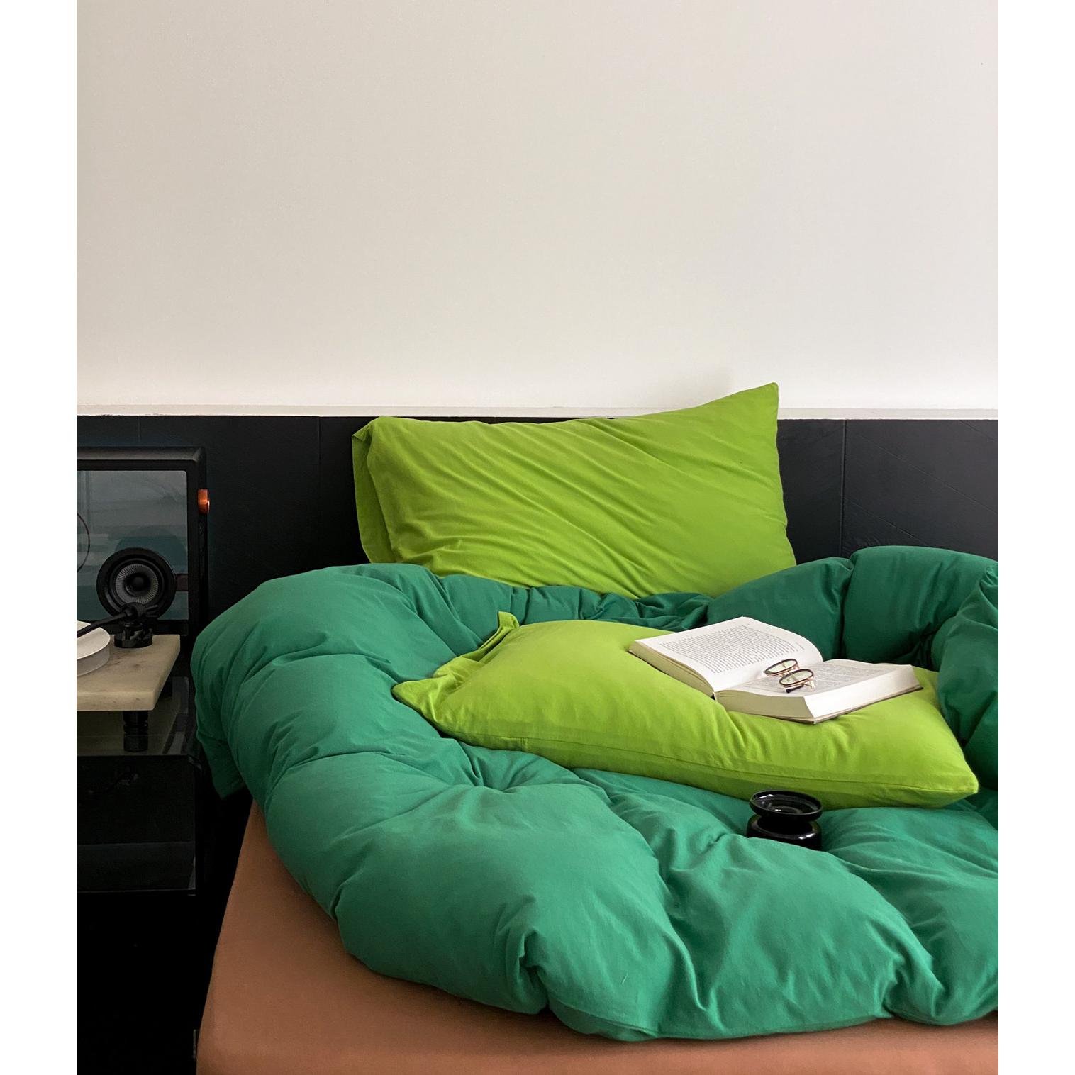 柔软针织棉混搭糖果色四件套