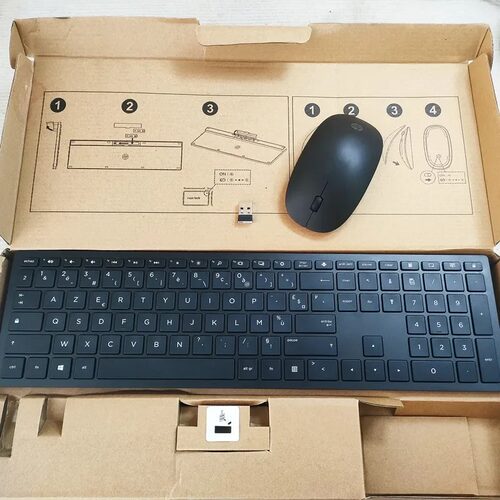 法语法国布局键盘 HP/惠普2.4G无线键鼠套装超薄剪刀脚HSA-P003K