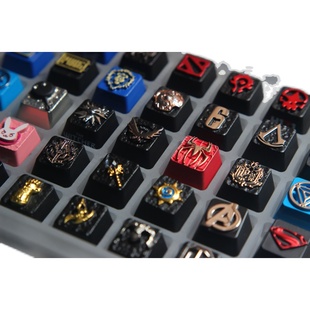 锌铝合金属键帽LOL漫威EAV/ROG原神APEX游戏机械键盘透光个性键帽