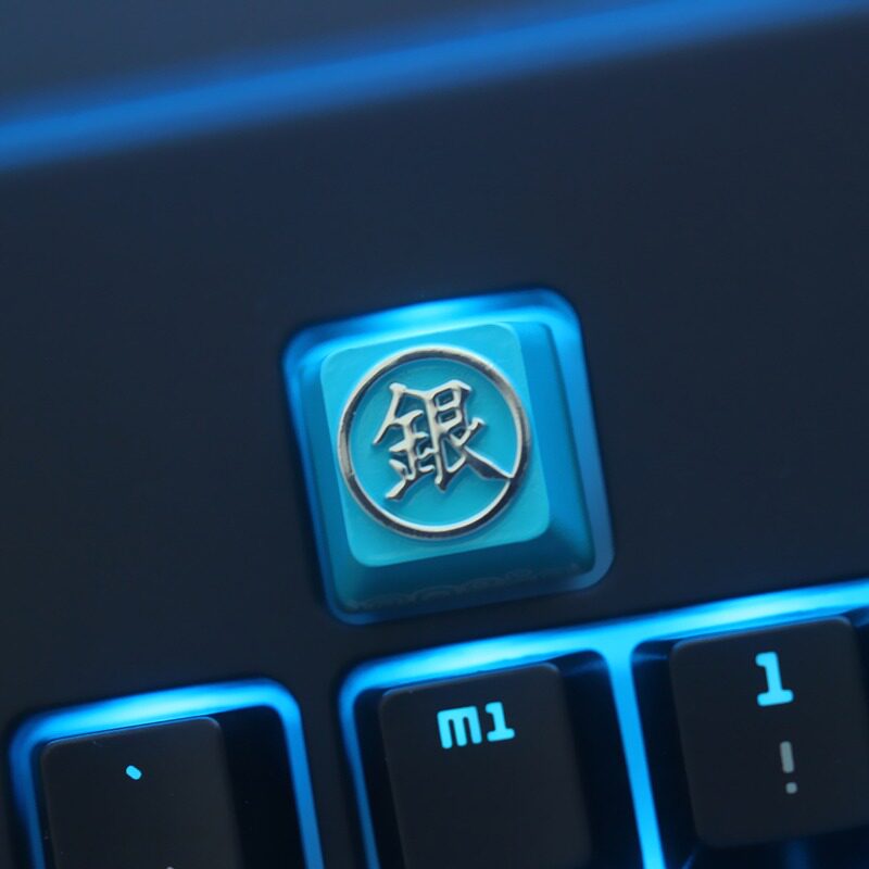 银魂动漫周边万事屋银桑 机械键盘锌铝合金金属个性键帽按键 键石