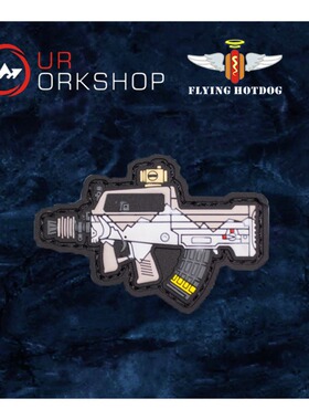 OurWorkshop Q版武器章 95B雪地迷彩  PVC魔术贴 臂章 士气章