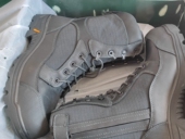 15厂防砸防穿刺防滑头层牛皮侧拉链双系扣防护靴小瑕疵处理