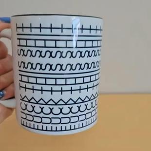 CK马克杯暴躁打工人情绪稳定抽象水杯创意搞笑陶瓷咖啡杯