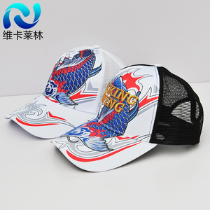 维卡莱林新品2017钓鱼帽刺绣工艺 遮阳帽鸭舌帽户外防晒透气帽子