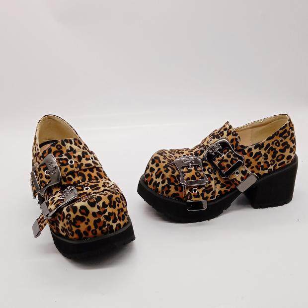 2021新款大头鞋情侣鞋定制哥特骷髅头扣子摇滚演唱会机车重金属