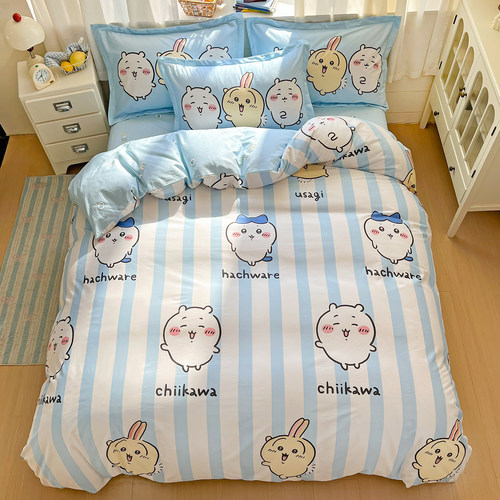 吉伊卡哇纯棉四件套乌萨奇小八