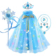 发光艾莎披风公主项链手饰套装 万圣节表演服儿童玩具送孩子礼物