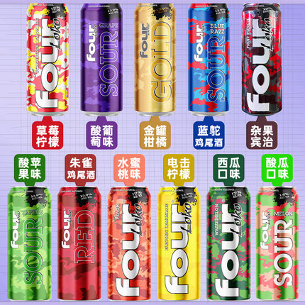 美国原装进口四洛克预调鸡尾酒斯洛克FOURLOKO 695ml网红微醺