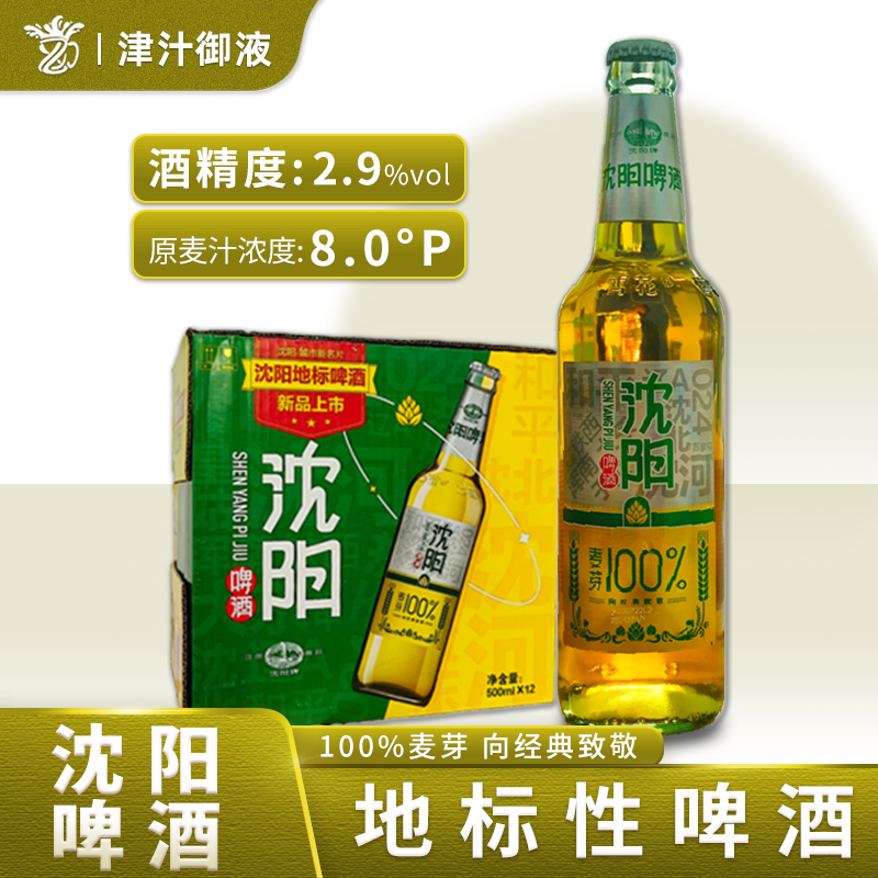 沈阳啤酒地标啤酒500ml*12瓶装
