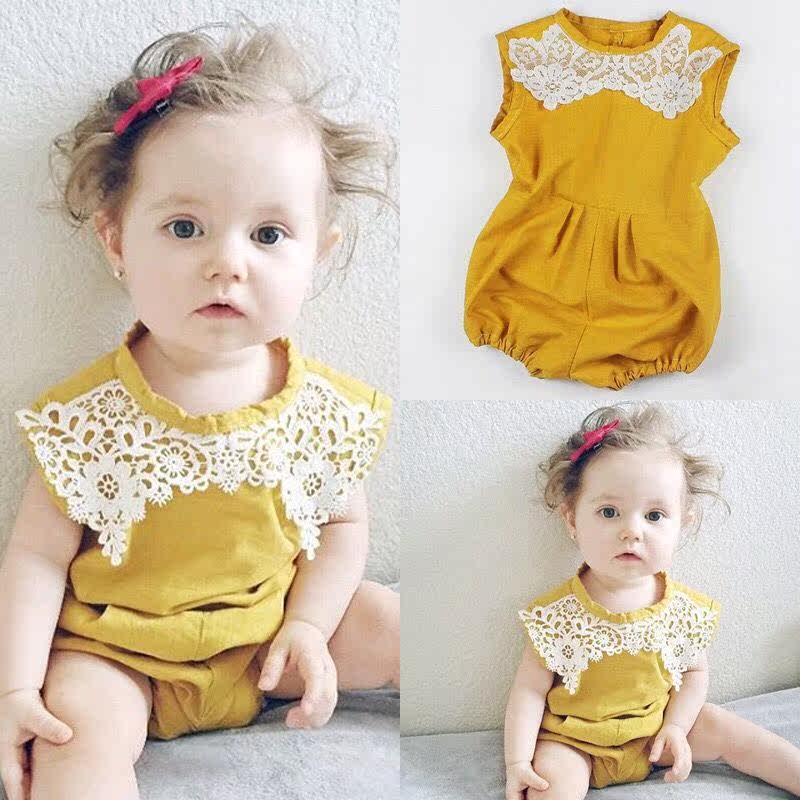 INS夏季爆款婴幼儿女孩宝宝小童纯棉无袖连身衣连体包屁哈衣短裤在类目 童装/婴儿装/亲子装, 连身衣/爬服/哈衣中 - 来自Buy2taobao.com提供专业的淘宝代购服务