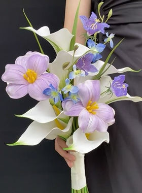 高级混搭花束订婚手捧花仿真花新婚礼物结婚礼物仿真手捧花束新娘
