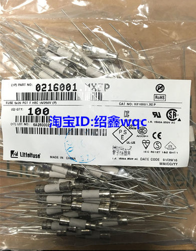 LITTELFUSE 力特保险丝0216.100MXEP 5*20 陶瓷 F100MA 250V 快