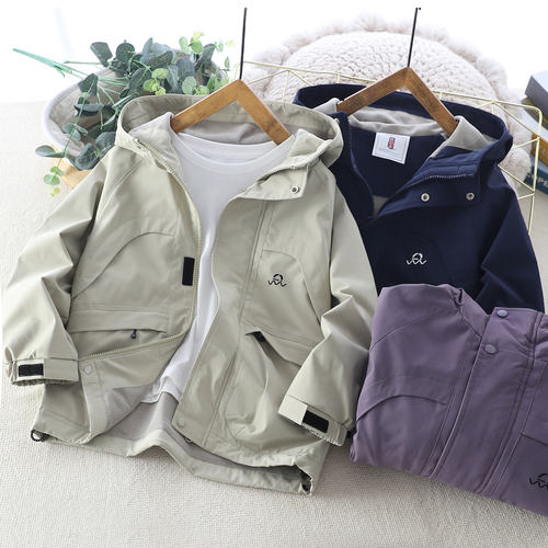 男童软壳双层加绒三防冲锋衣春秋