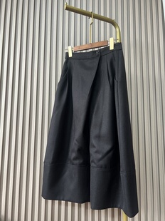 八分斜门襟弯刀裤 欧洲站羊毛八分裤