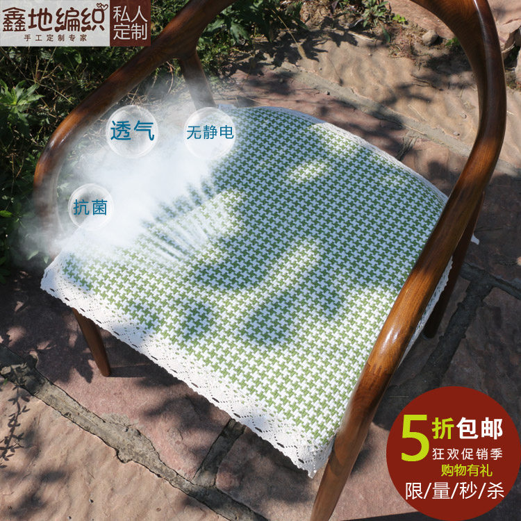 四季通用棉麻老粗布餐椅垫布艺 简约现代餐厅定制防滑透气无静电