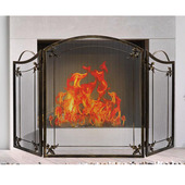 欧式 落地金属铁艺家用客厅壁炉屏风折叠折屏雕花镂空防火围栏新品