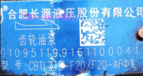 HCHC合肥长源液压CBTLZTD-F10/F10-ALΦ1 齿轮油泵 合液牌双联泵