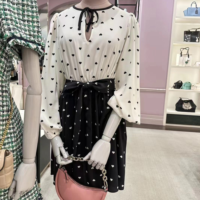 katespade爱心波点印花连衣裙KS