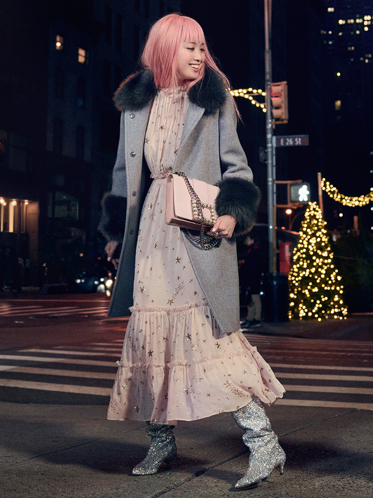 矮跟及膝闪亮宴会长筒靴