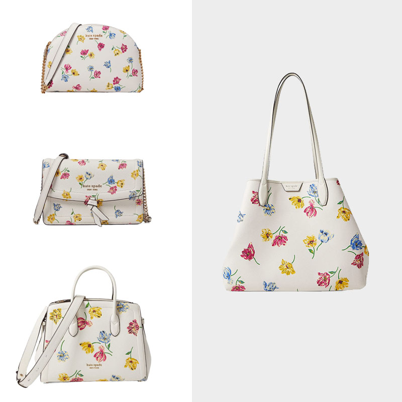 katespade郁金香压花tote单肩包