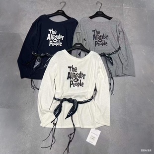 休闲夏 字母薄T斜边一字露肩薄透气T宽松大版 BSMD正品 防晒衣女长袖