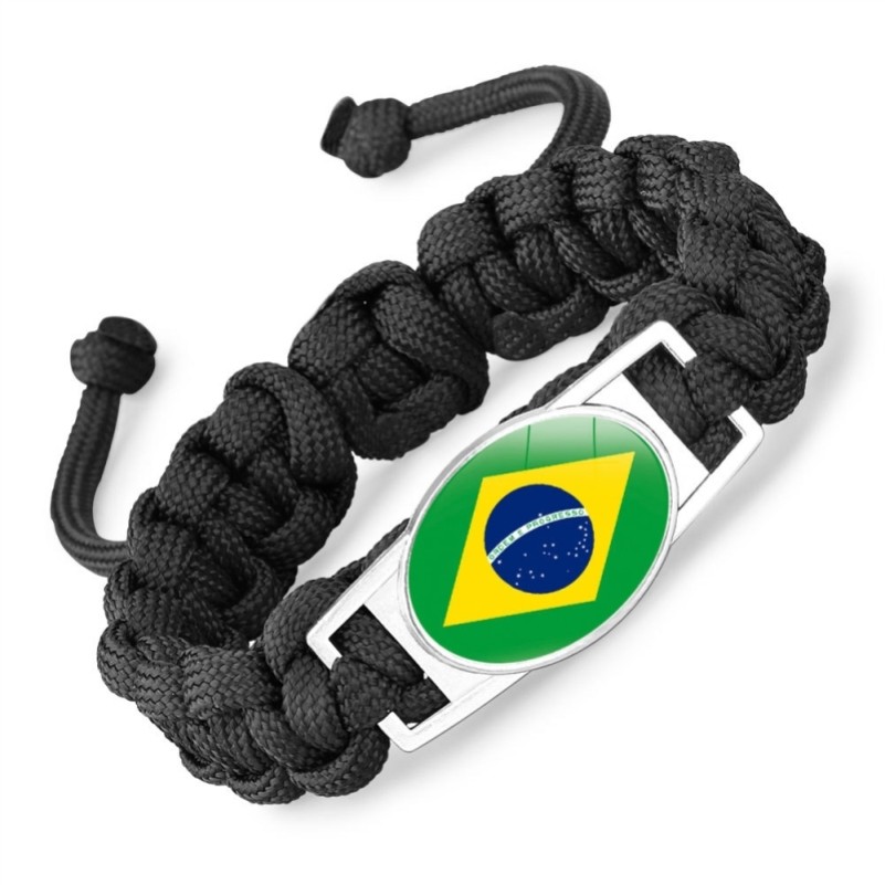 巴西周边足球迷编织手绳国家队阿根廷西班牙葡萄牙可调节伞绳手链,运动/瑜伽/健身/球迷用品,球迷用品,淘宝优惠券,粉丝福利购,淘宝优惠卷