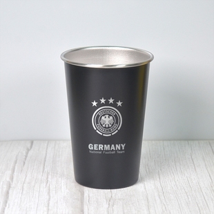 德国队周边啤酒杯2024欧洲杯纪念品葡萄牙西班牙不锈钢酒吧杯子男