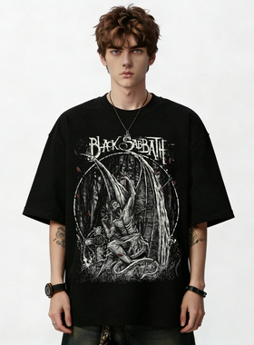 Black Sabbath黑色安息日乐队复古摇滚印花纯棉短袖T恤男女款夏季