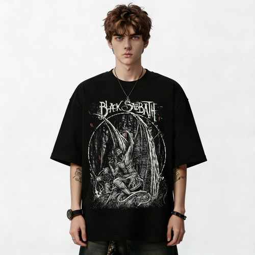Black Sabbath黑色安息日乐队复古摇滚印花纯棉短袖T恤男女款夏季