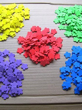 小红花贴纸幼儿园儿童奖励表扬贴纸 全黄色全绿色全紫色全蓝色2cm