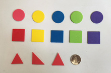 3厘米计数片正方形圆形三角形幼儿园小学认知教学具手工粘贴3cm