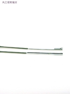 眼镜腿配件金属弹簧腿一对单牙单牙厚1.2mm银白色腿宽3.5mm