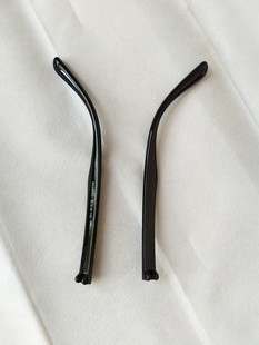 眼镜框架配件TR90镜腿200401黑色平牙双牙距3.2mm宽7.7mm