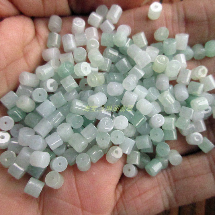 小管珠小桶珠玉管天然翡翠