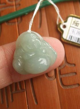 99065玉琳阁翡翠实物拍图缅甸玉天然A货翡翠玉小个款大肚佛小吊坠